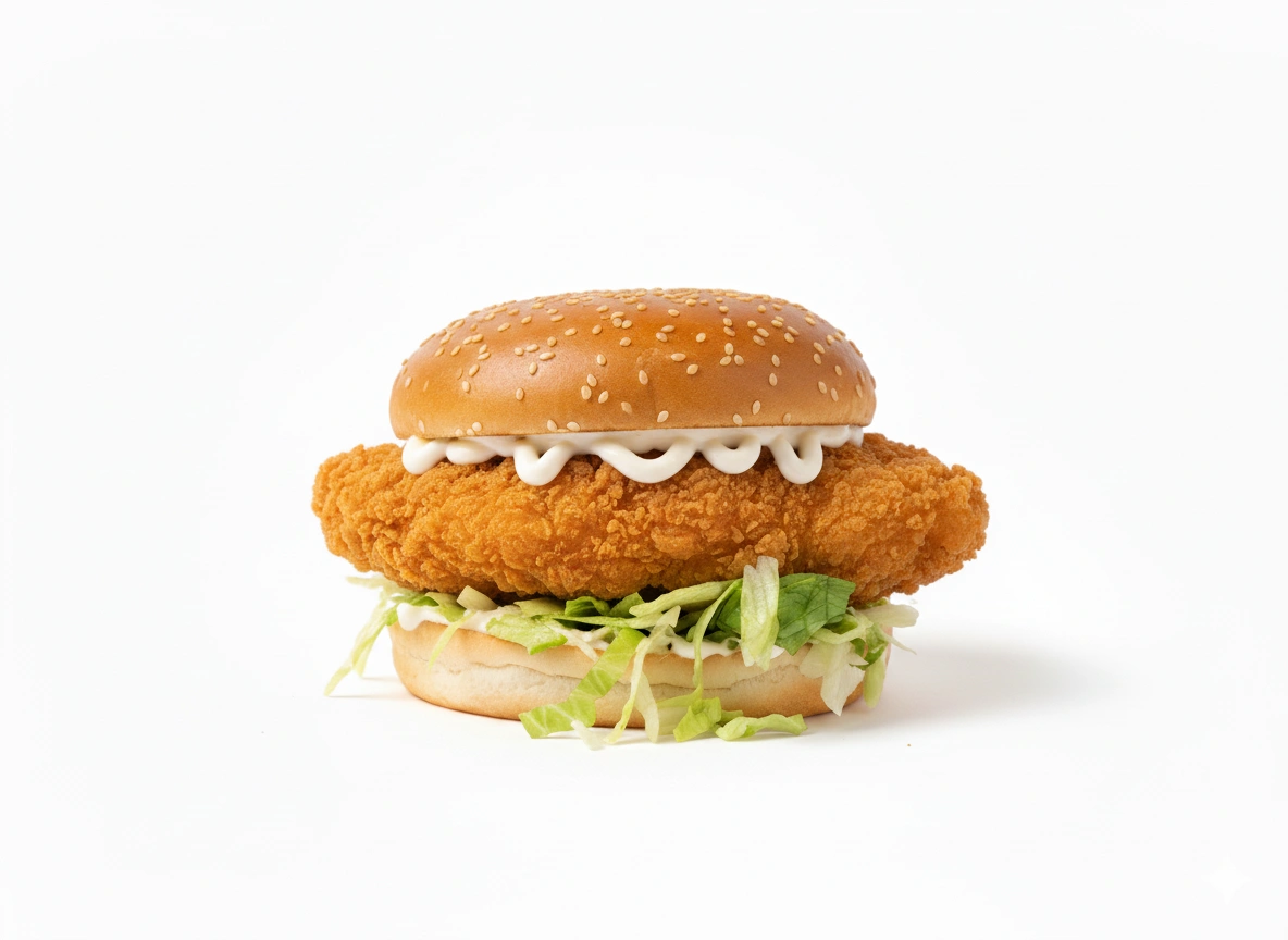 Single fried chicken burger